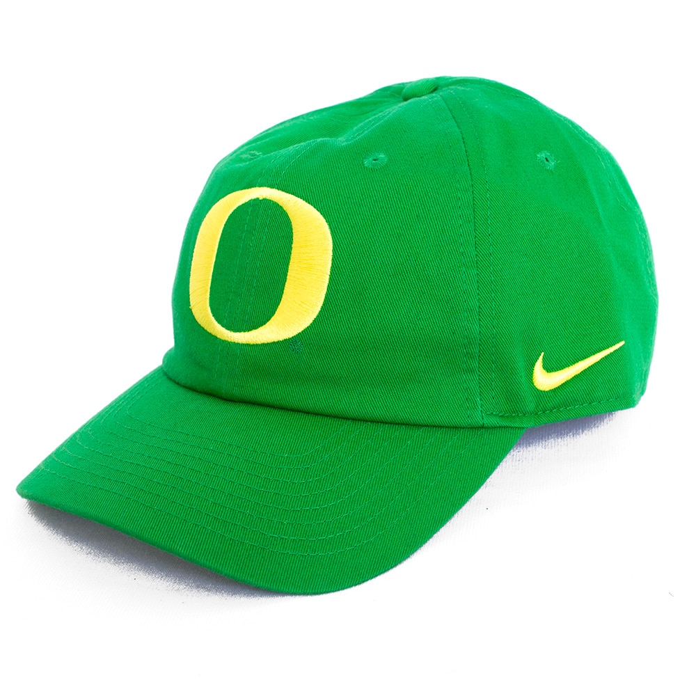 Classic Oregon O, Nike, Green, Curved Bill, Cotton, Accessories, Unisex, Club, Unstructured, Adjustable, Hat, 907543